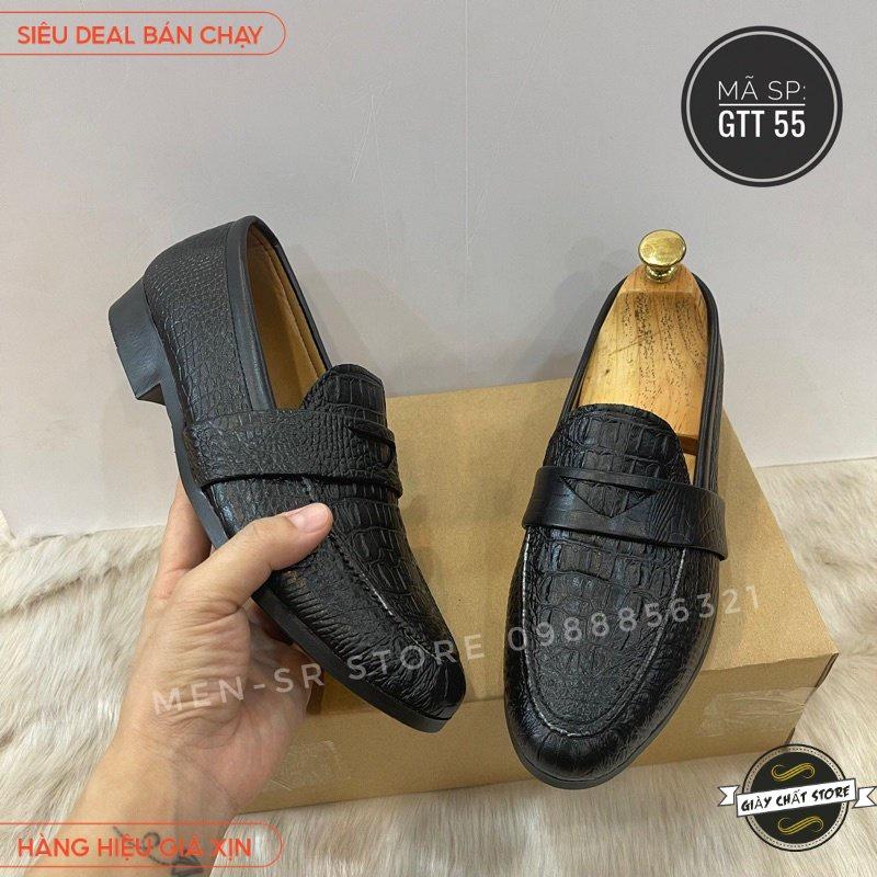 Giầy tây mã gtt 55 - Giày tây - Giày Lười Nam Da Bóng Tăng Chiều Cao - Giày Lười Nam Giá Rẻ