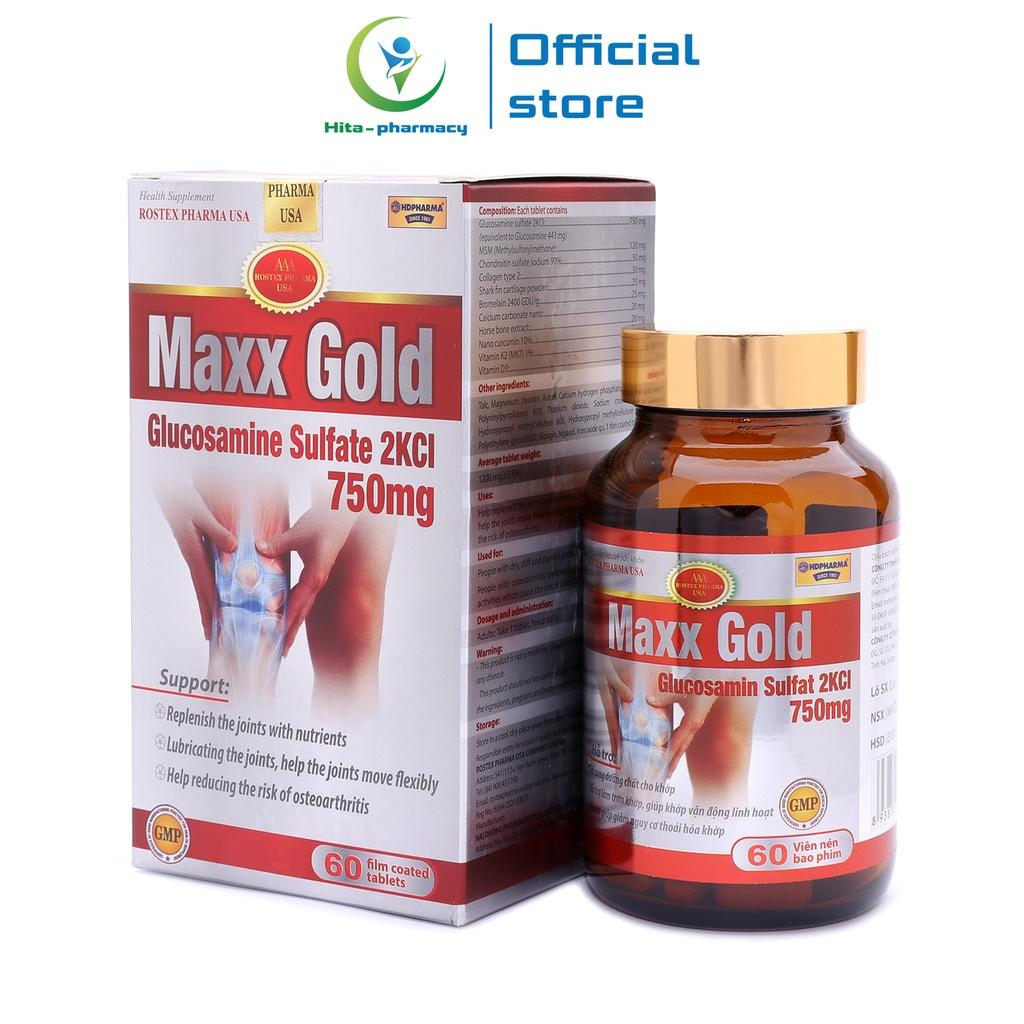 Viên Xương Khớp Maxx Gold Glucosamine giảm đau nhức xương khớp - Hộp đỏ 60 viên