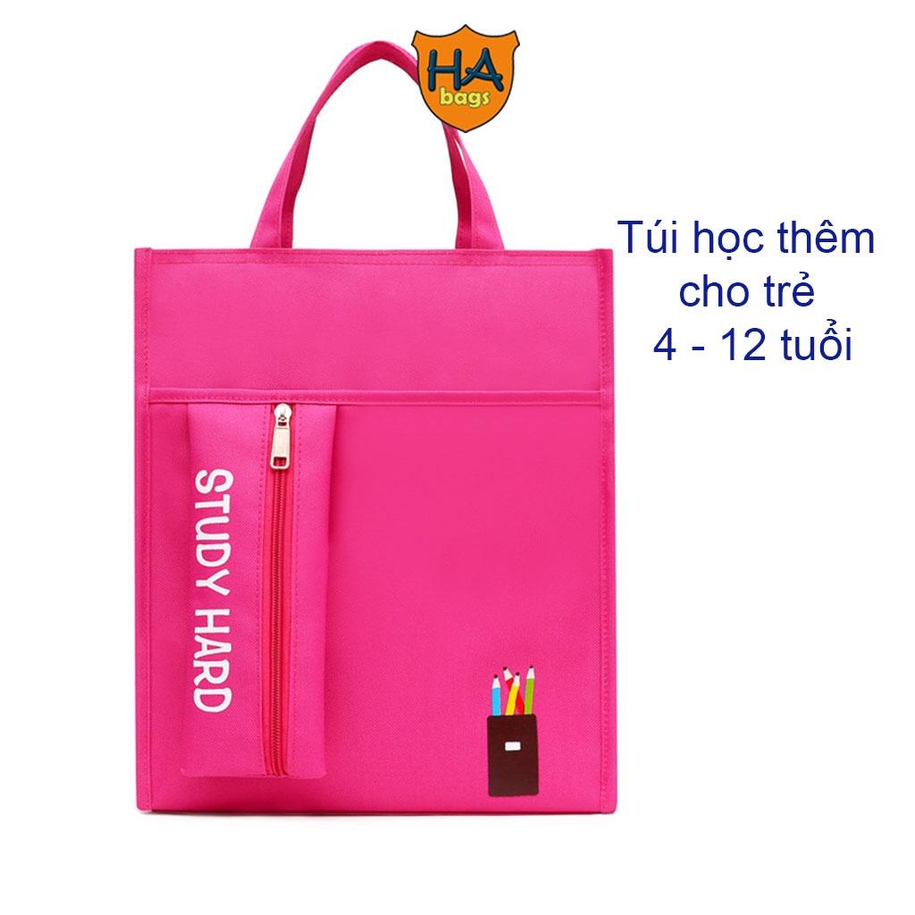 Túi đựng sách vở học phụ đạo HA1024 cho bé từ 4 đến 12 tuổi kích thước 34x28x11cm phù hợp khổ vở A4