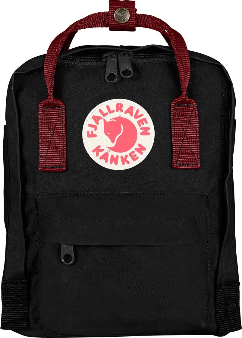 Balo Fjallraven Kanken Mini - Black/ Ox Red 23561-550-326