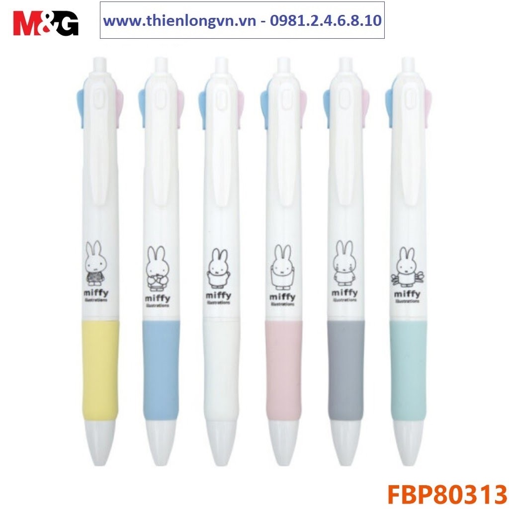 Bút bi 4 màu 0.5mm thỏ Miffi M&amp;G - FBP80313