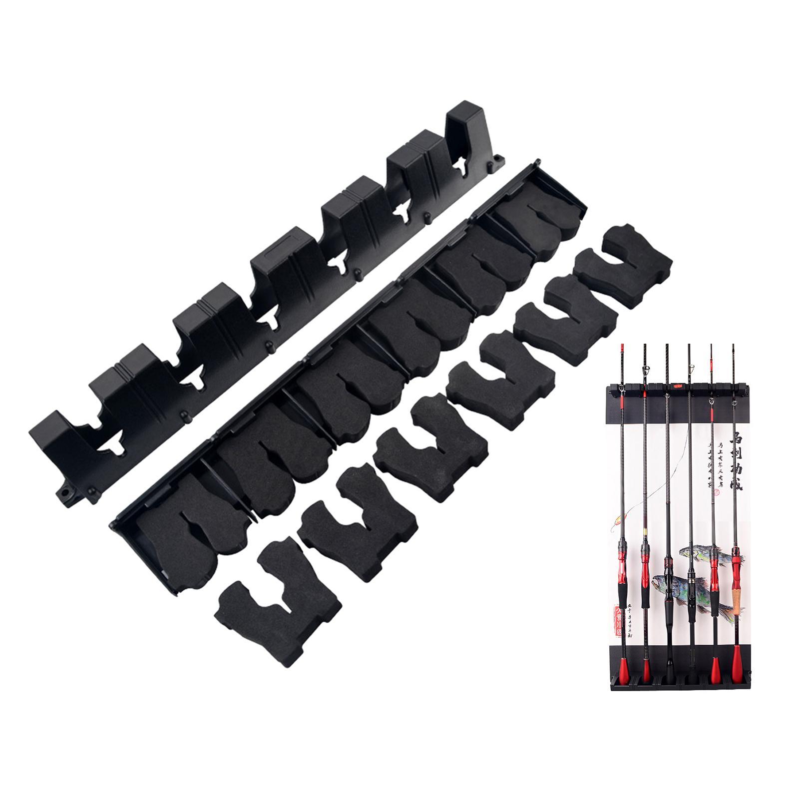 Fishing Rod Rack Stable Wall Mount for Basement Outdoor Shop Boat Stand Organizer