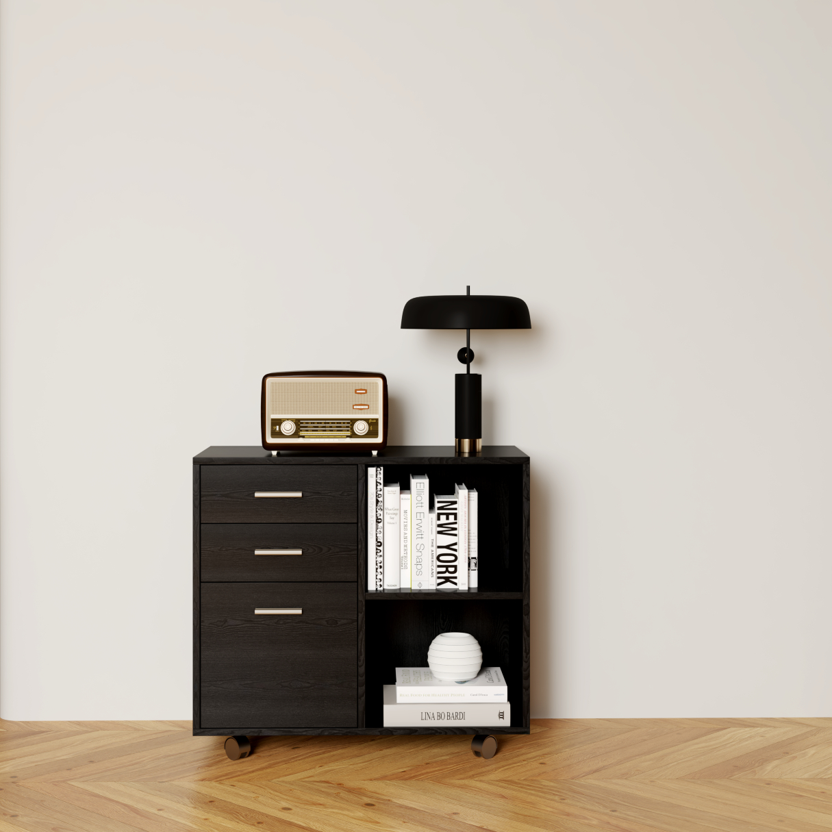 [Happy Home Furniture] COMFEE, Tủ đựng hồ sơ 5 ngăn ,  80cm x 40cm x 66cm ( DxRxC), THK_015