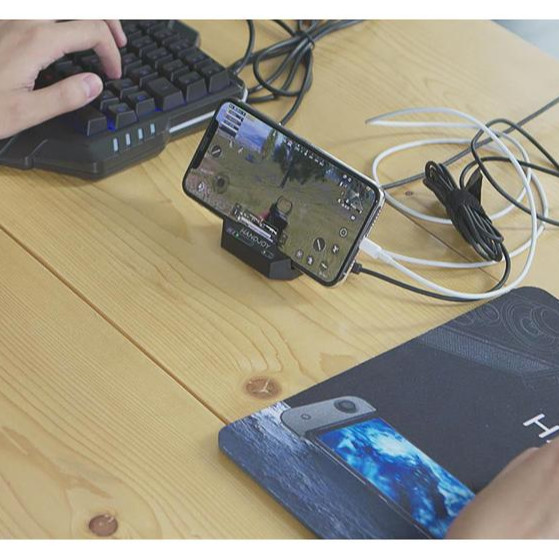 Combo Trọn Bộ Bàn Phím K15 + Bộ Chuyển Đổi D4 + Chuột chơi game PUBG Mobile cho Android, IOS, iPad như PC - Hàng Chính Hãng
