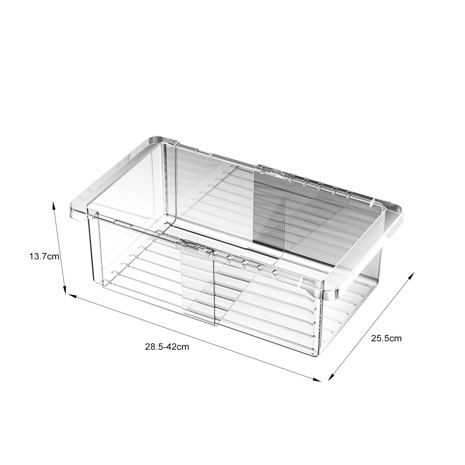 Jewelry Cosmetic Storage Basket Transparent Storage Box Retractable Portable Multipurpose Makeup Organizer Box for Stationery