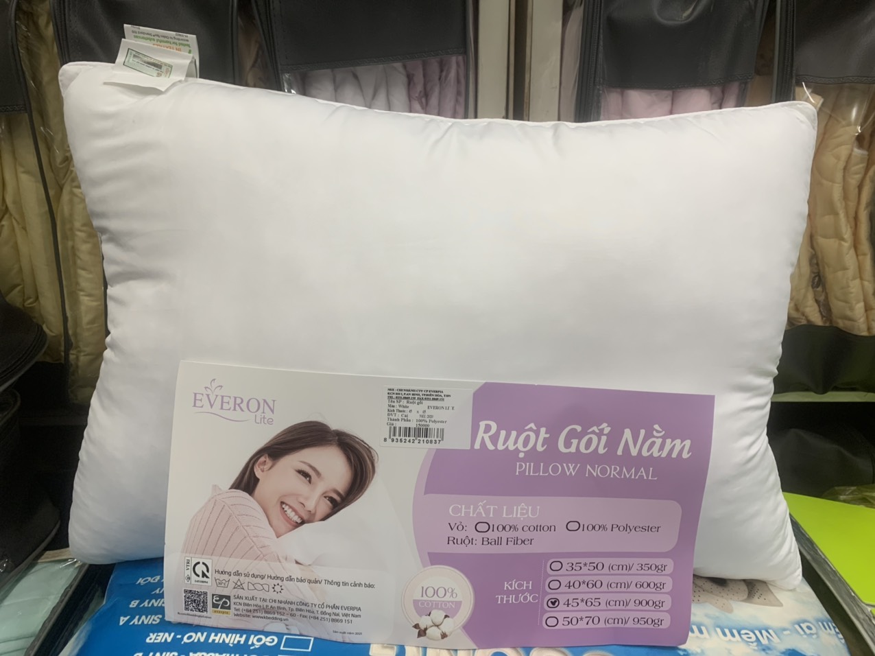 Ruột gối nằm Everon Lite ( 45*65cm )