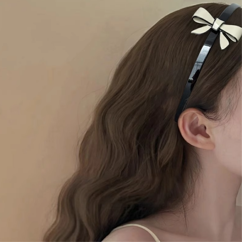 Băng đô nữ họa tiết hình nơ xinh xắn, cài tóc nơ nhựa cứng