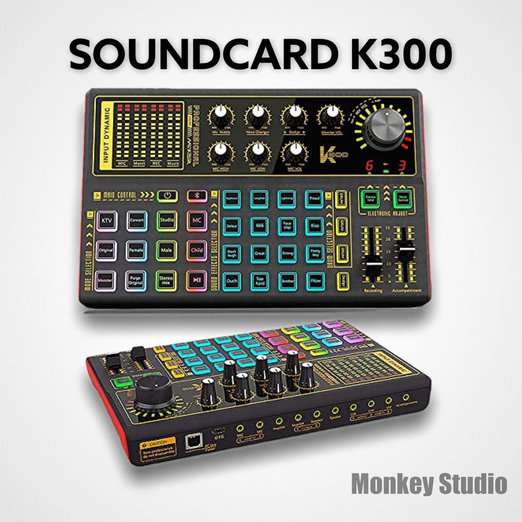 Bộ Mic Hát Livestream Soundcard K300 & Mic BM900 Chất Lượng Cao, Âm Thanh Cực Kỳ Sống Động - Hàng Chính Hãng