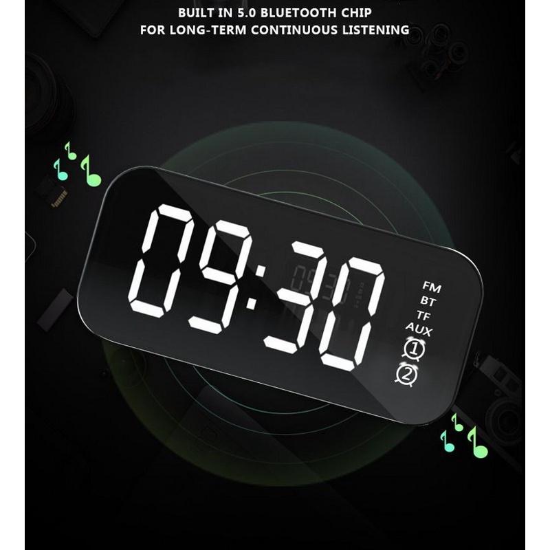 Loa bluetooth Không Dây Tích Hợp Đồng Hồ Báo Thức Có Chức Năng Nghe Gọi Và Phụ Kiện