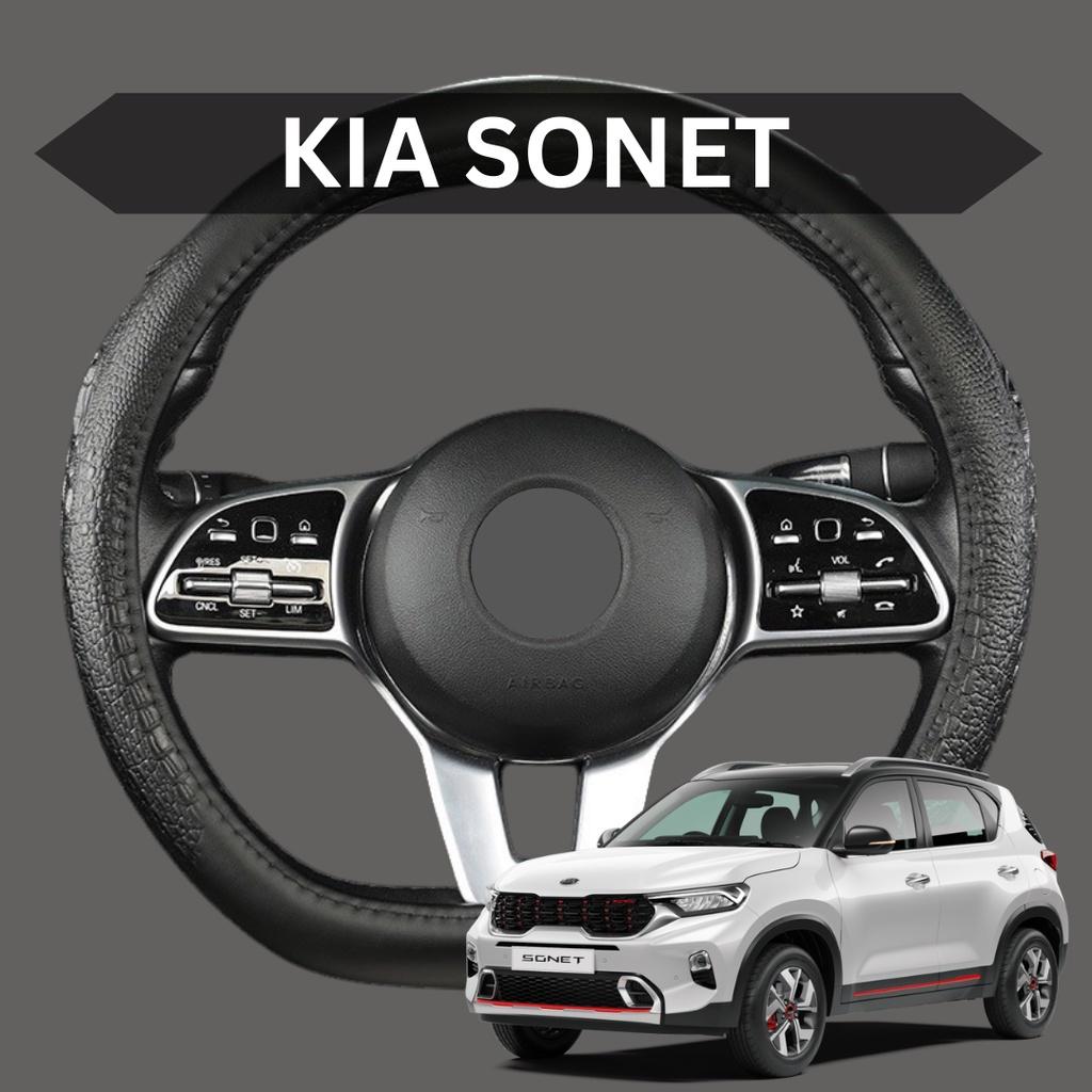 Bọc Vô Lăng ô tô KIA SONET | Da Thật Khâu Tay Cao Cấp - Mã BLAGO