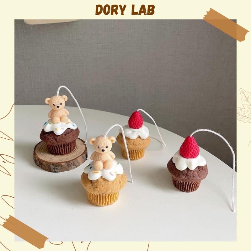 Nến Thơm Handmade Bánh Muffin Gấu Con Không Khói- Dory Lab