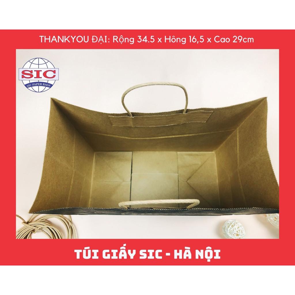 TÚI GIẤY THANKYOU ĐẠI MÀU ĐEN CÓ QUAI ĐỰNG QUẦN ÁO GIÀY DÉP QUÀ TẶNG SỔ VỞ