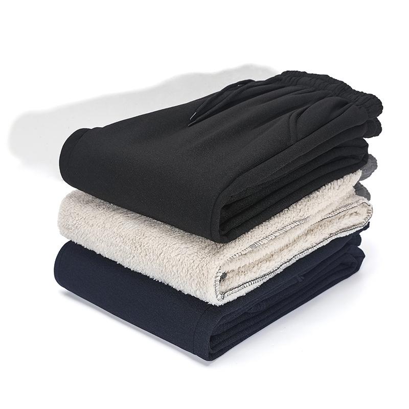 Quần nỉ nam nữ lót lông cừu ống suông thả - Quần nỉ unisex ống suông lông cừu giữ ấm mùa đông