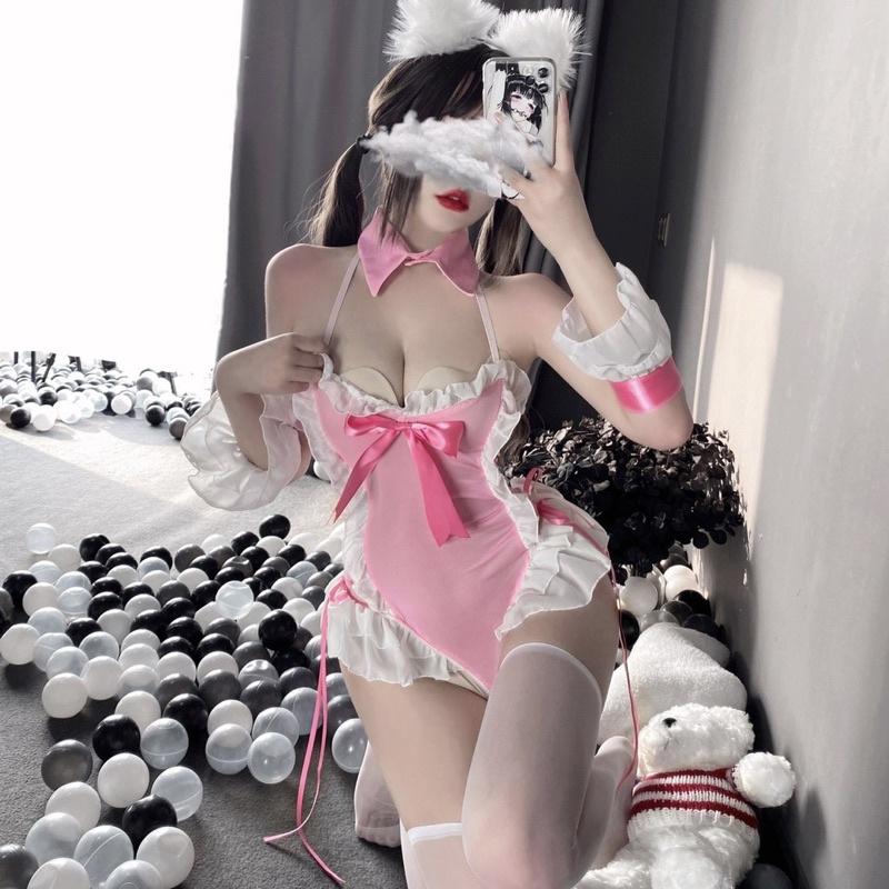 LL2529 - Bodysuit Hồng Phong Cách Lolita Kẹo Ngọt Dễ Thương