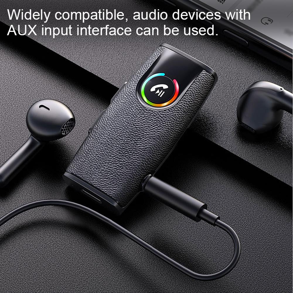 Small Size 3.5mm Car Wireless Audio Receiver Convenient Auto BT Audio Receiver Portable Car Driving Handsfree Call Car AUX Accessory