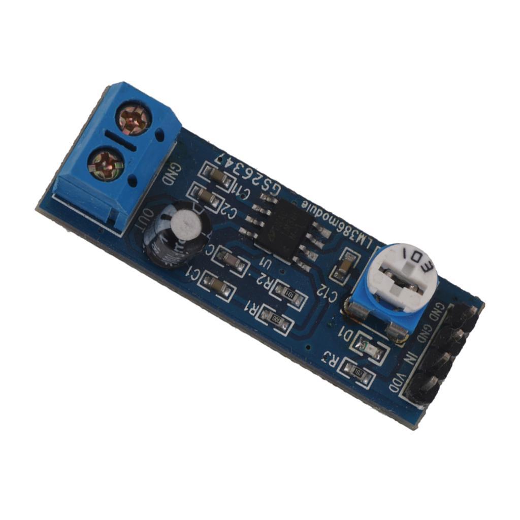 1Piece LM386 200 Gain Mono Audio Amplifier Board Adjustable Volume 5-12V