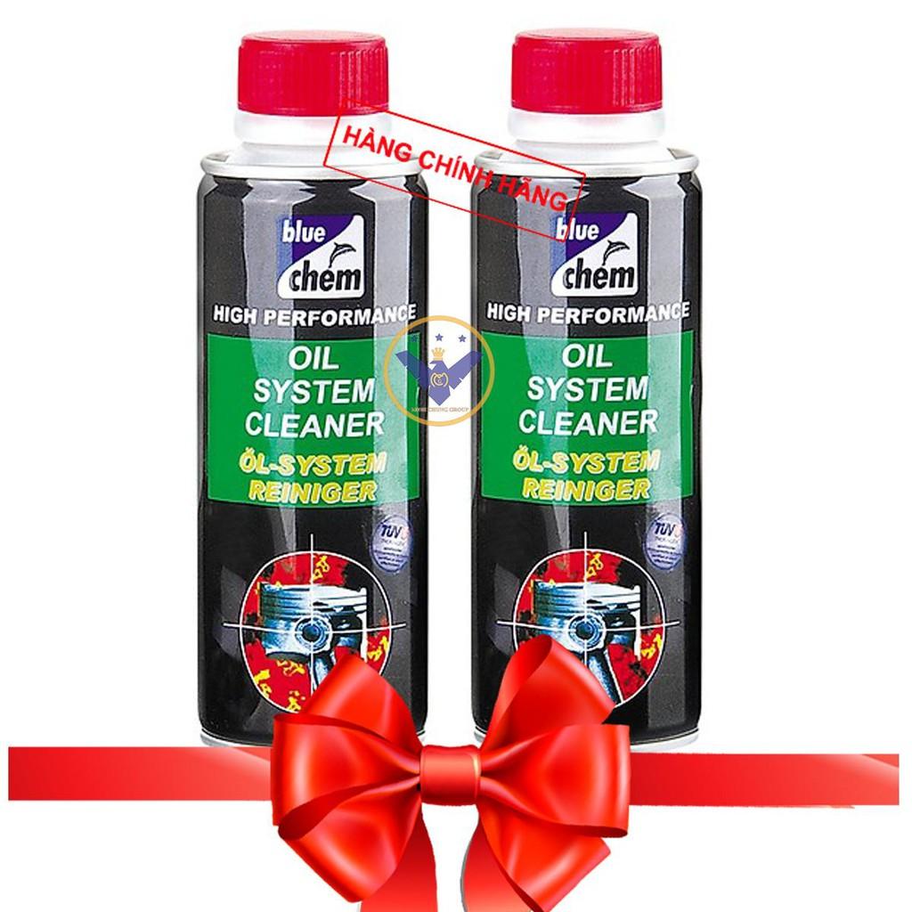 Bộ 2 Vệ sinh súc rửa động cơ xe ô tô, xe máy Bluechem Oil System Cleaner 250ml