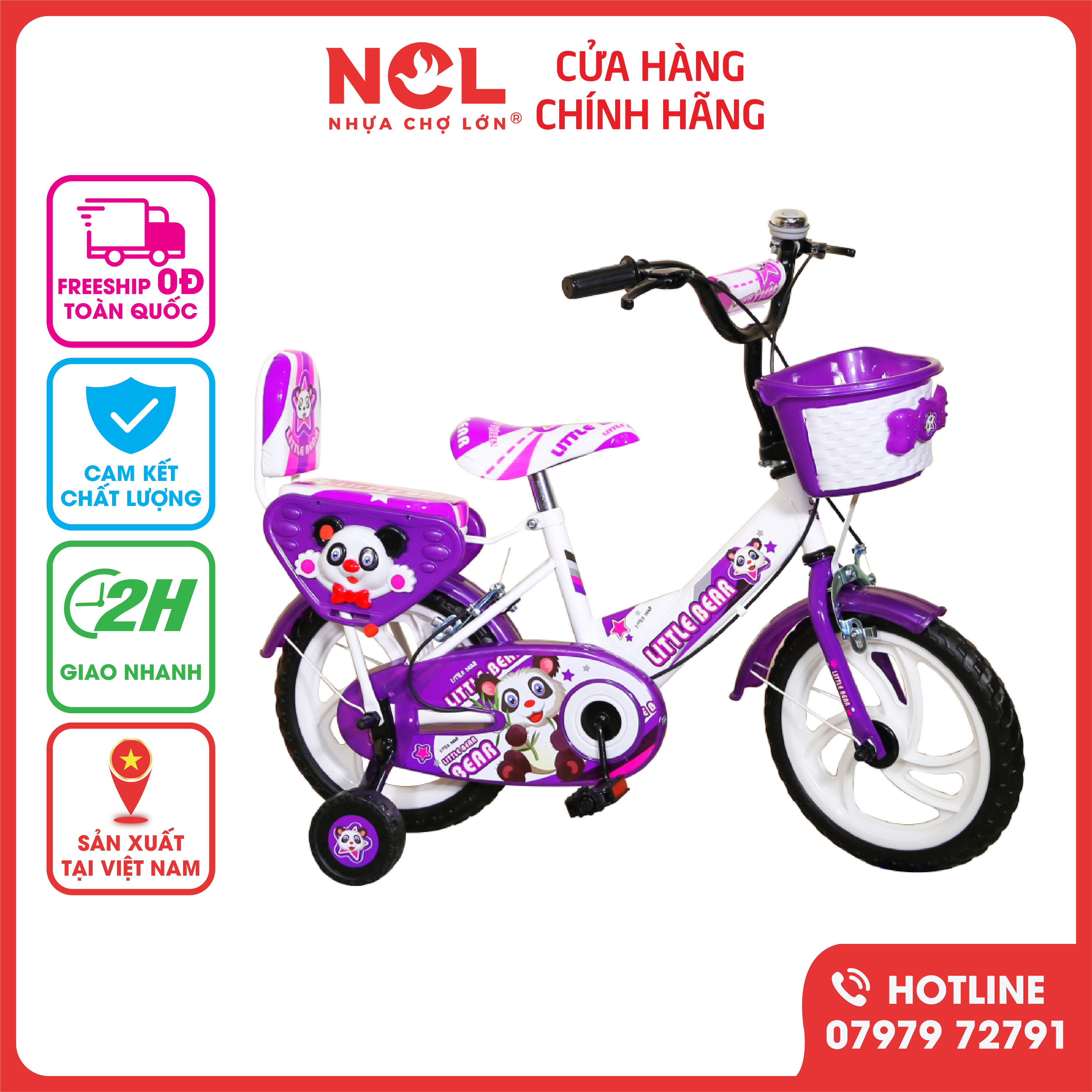 Xe Đạp Trẻ Em Nhựa Chợ Lớn 14 inch K86 - Cho Bé Từ 4 đến 5 Tuổi