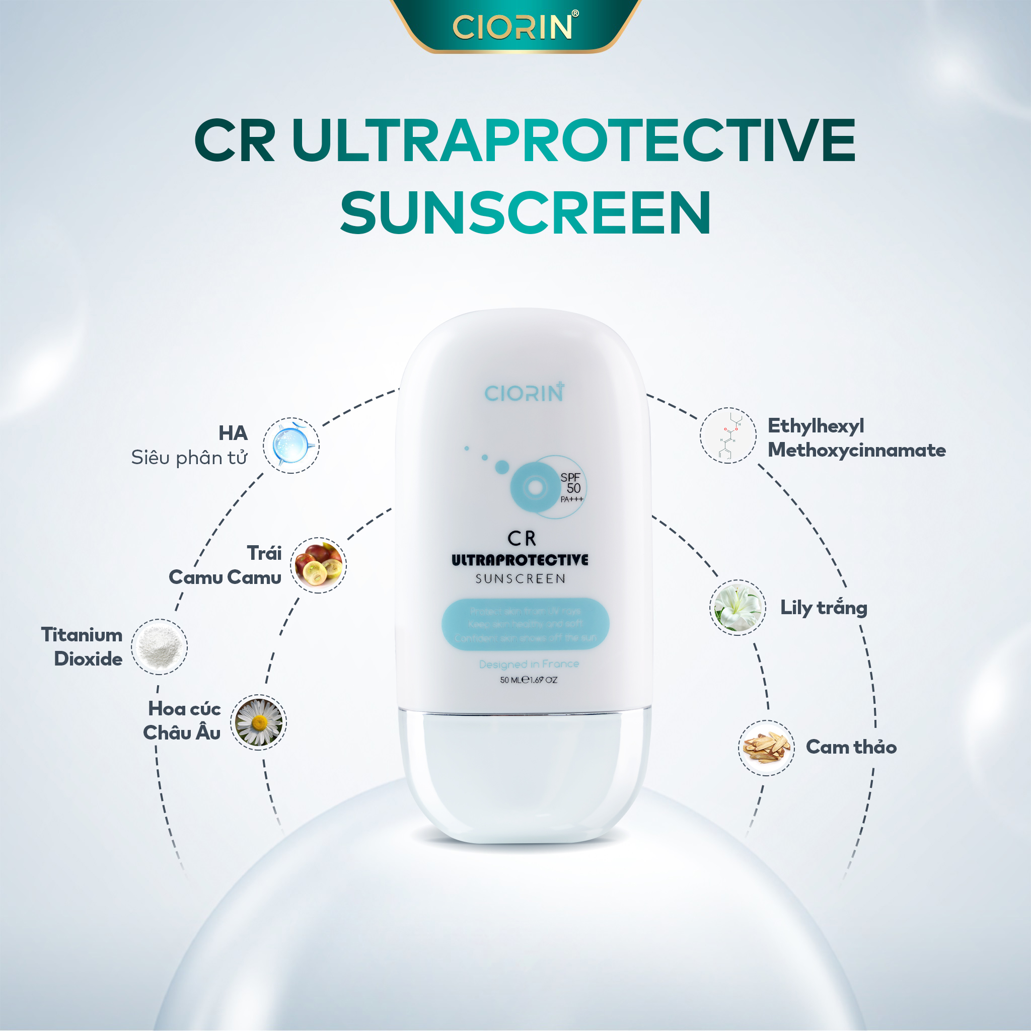 Kem Chống Nắng BB Sinh Học Ciorin Cr Ultra Protective Sunscreen