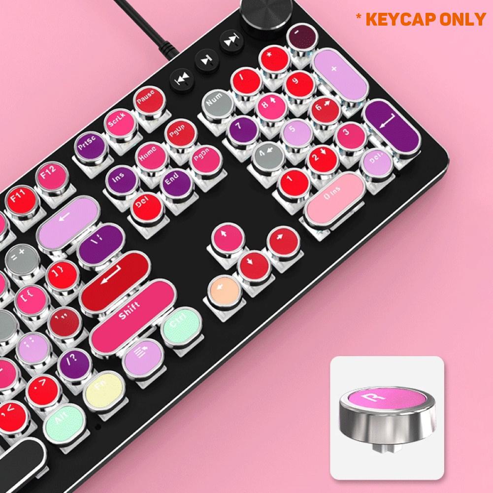104 Phím Tròn Retro Keycaps Double Shot Tự Làm Máy Đánh Chữ Keycap Cho Đẳng Cấp Người Chơi Có Đèn Nền Bàn Phím Cơ Tròn Nắp Phím