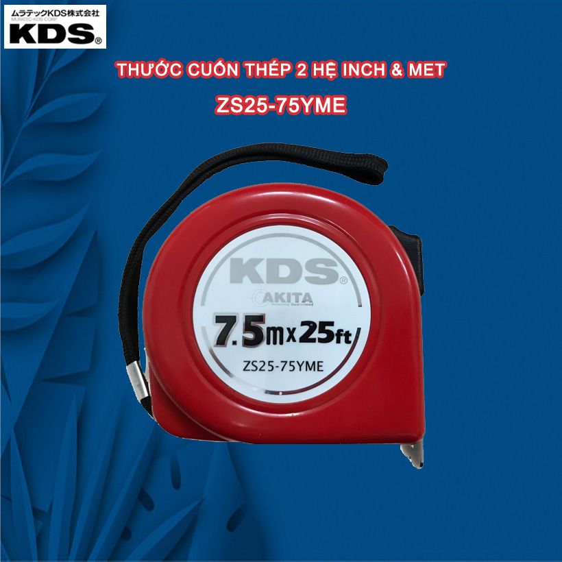 THƯỚC CUỐN THÉP 7.5m KDS ZS25-75YME HỆ INCH VÀ HỆ MET