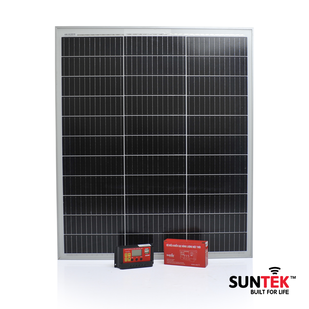 Bộ Sạc Acquy, Pin Bằng Năng Lượng Mặt Trời SUNTEK SA100W/30A - Hàng Chính Hãng - Bảo hành 12 năm Tấm Pin