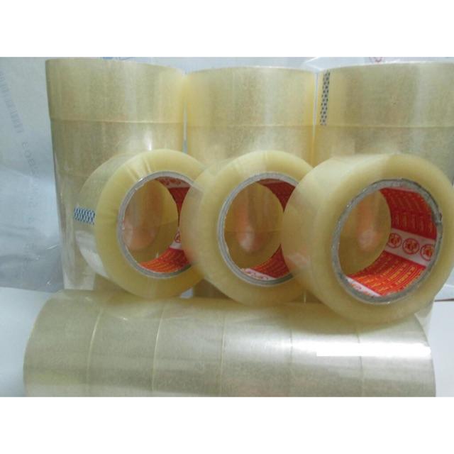 Băng keo trong dán thùng loại 1 dày 150 -200 yard+ dai chuẩn cây 1kg7