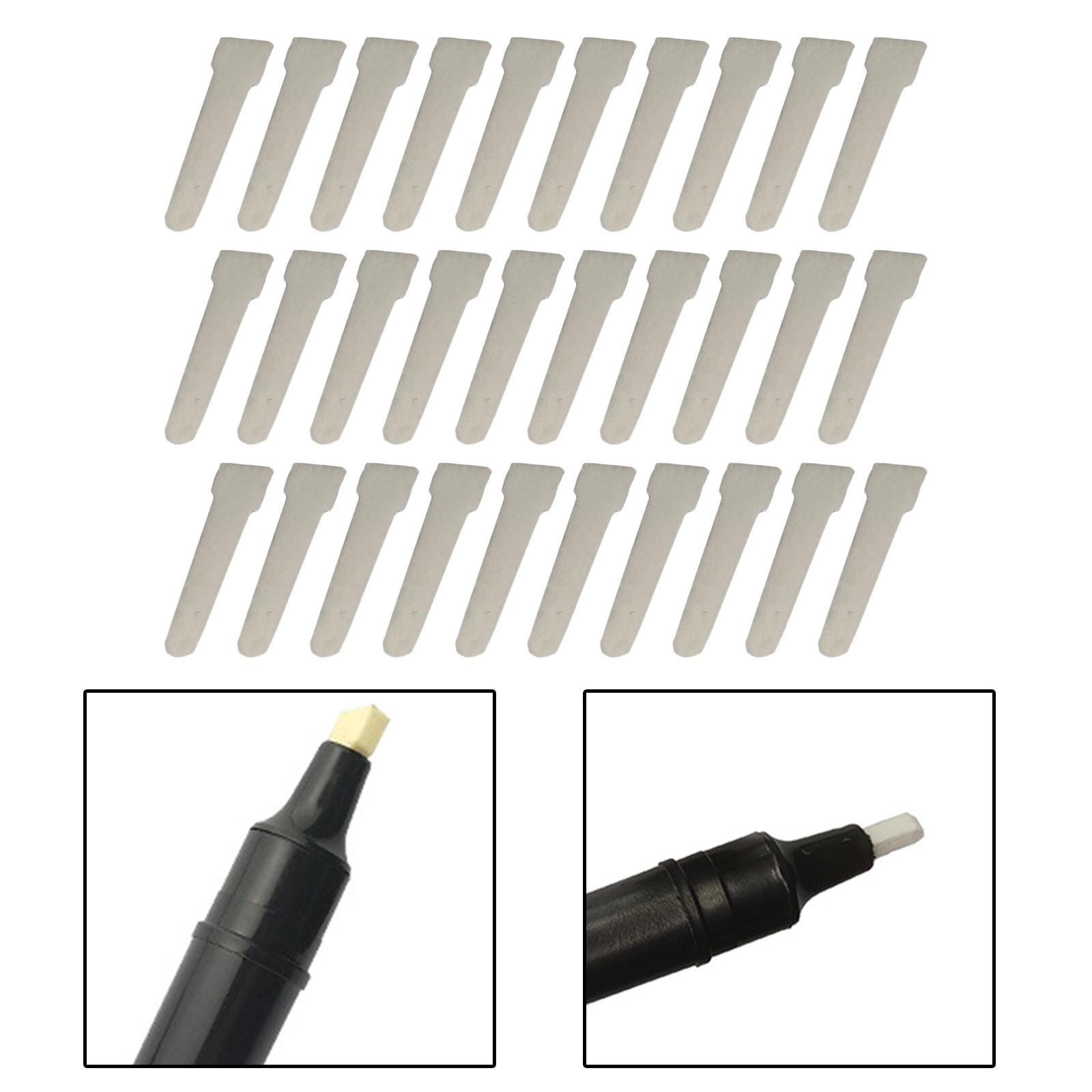 Pack of 30 Refill Pen Double Head with Marker Replacement Nib for Craft -