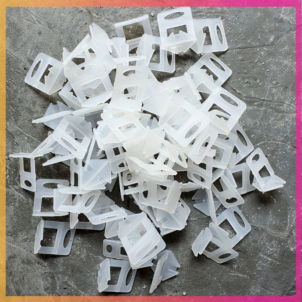 Gói 400 Chiếc Ke Móc Cân Bằng Ốp Lát/ Ke Lát Gạch Bằng Nhựa PP - Nhiều Kích Cỡ Mạch Gạch - Lát Được Tầm 60m2