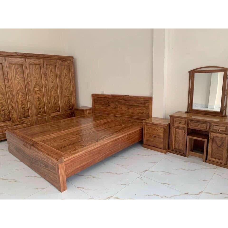 Giường ngủ gỗ hương xám 1m6x2m