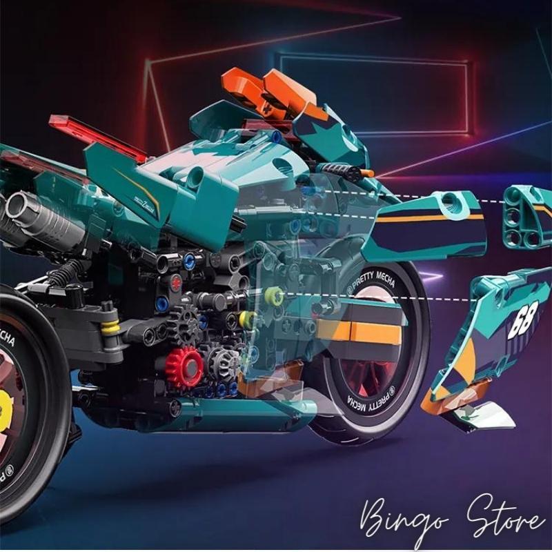 MÔ HÌNH LẮP RÁP XE MÁY 669 CHI TIẾT TỈ LỆ 1:8