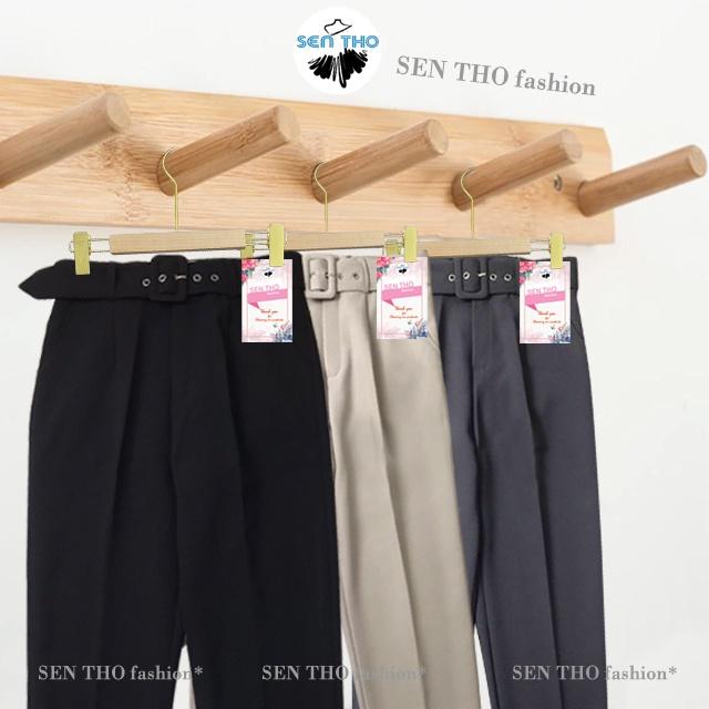Quần Baggy Kèm Đai Công Sở Cao Cấp Chất Siêu Đẹp Mặc Sang Trọng Thanh Lịch
