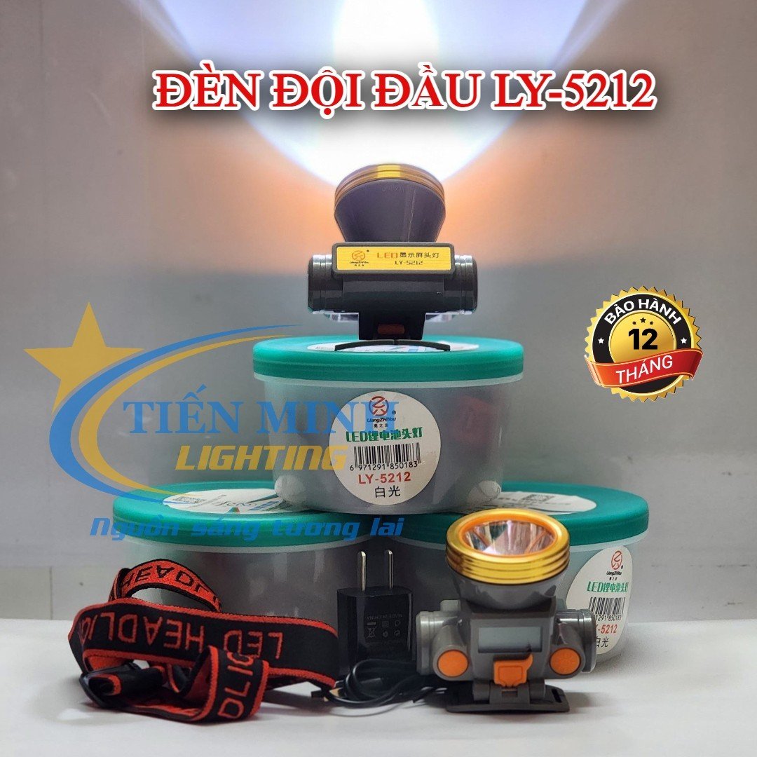 ĐÈN ĐỘI LY 5212, ÁNH SÁNG MẠNH, ĐỒNG HỒ HIỂN THỊ THỜI GIAN SỬ DỤNG, PIN LITHIUM BỀN, TUỔI THỌ ĐÈN LED 50000 GIỜ