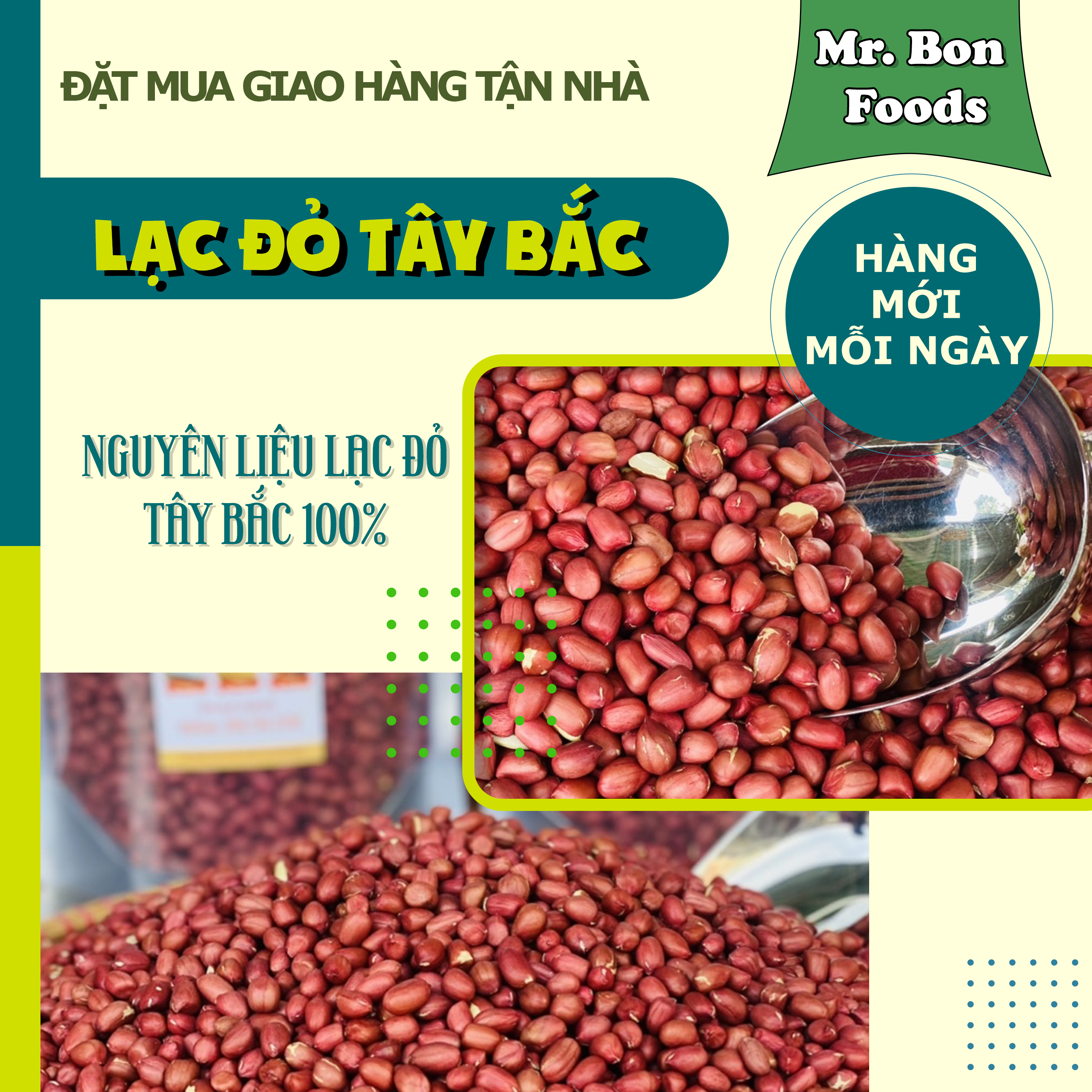 Lạc Đỏ Tây Bắc Rang Sẵn - Bóc Vỏ, Giòn Và Mới Mỗi Ngày