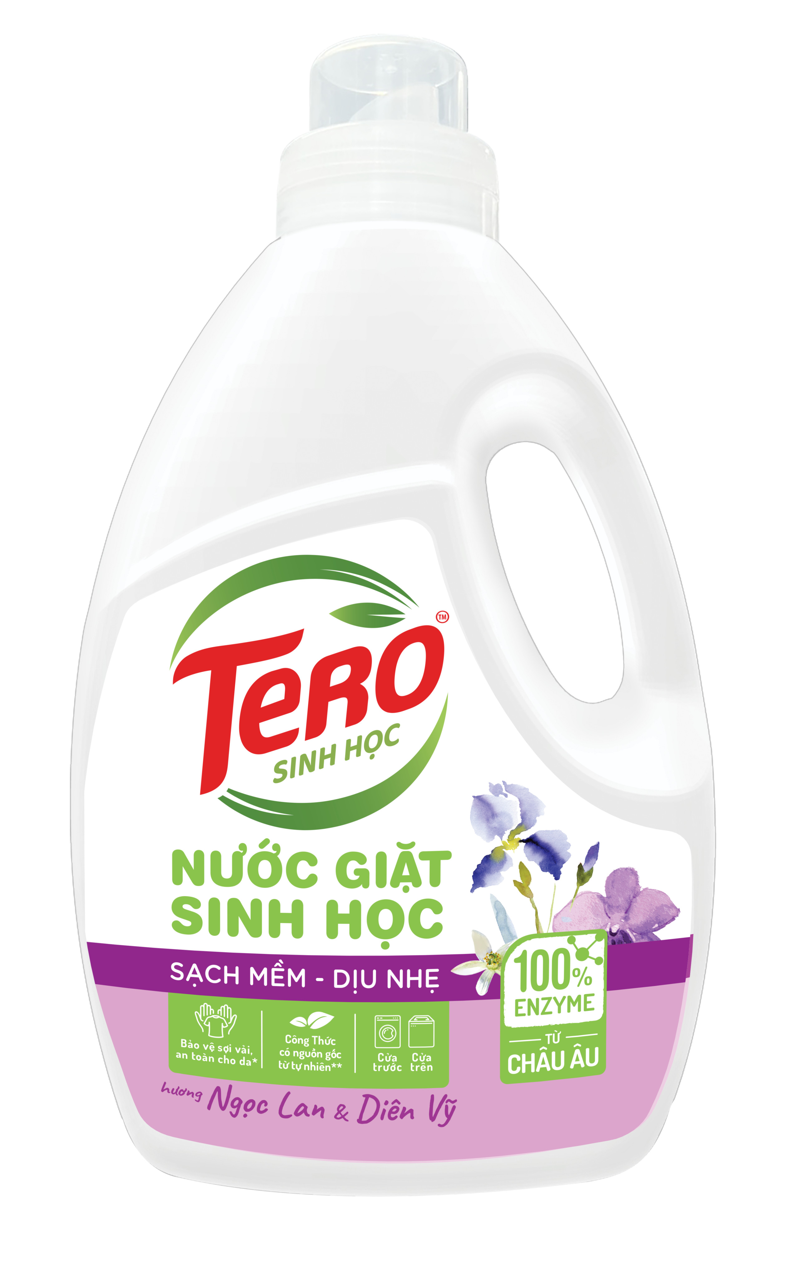 Nước Giặt TERO Sinh Học  Hương Ngọc Lan &amp; Diên Vỹ 2,9kg