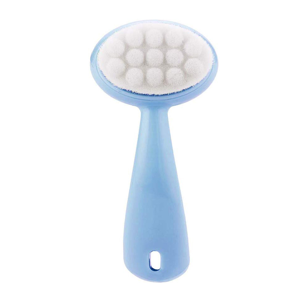 Cọ rửa mặt Nhật Bản tay cầm cong MINISO FACIAL CLEANSING BRUSH với đầu cọ chứa hơn 400.000 vi sợi giúp làm sạch da mặt đến tận lỗ chân lông - MNS066