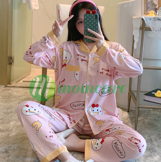 Bộ Bầu Pijama Dài Tay Quần Dài Và Sau Sinh siêu đẹp - Đồ bộ bầu BIGSIZE dễ thương