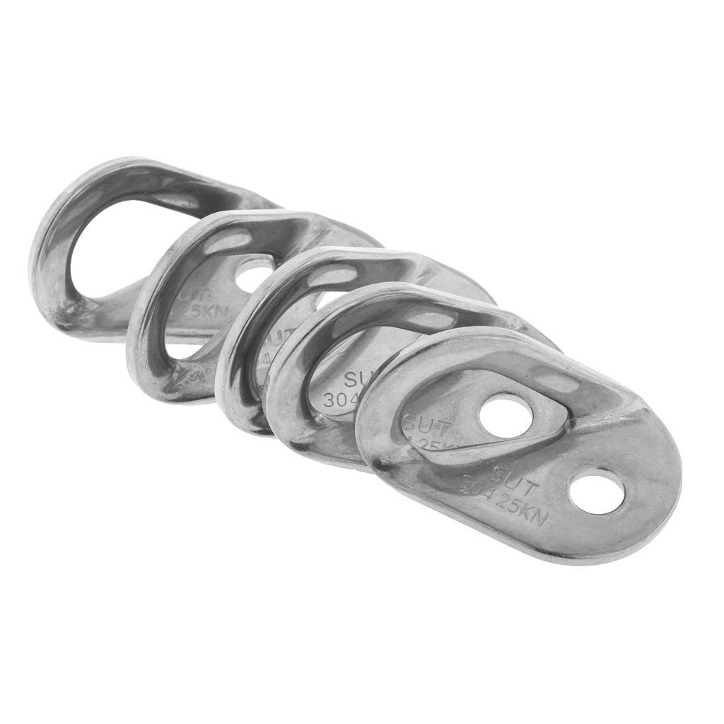 5 Pieces Rock Climbing Bolt Hanger Stainless Steel 25KN/5600Lb