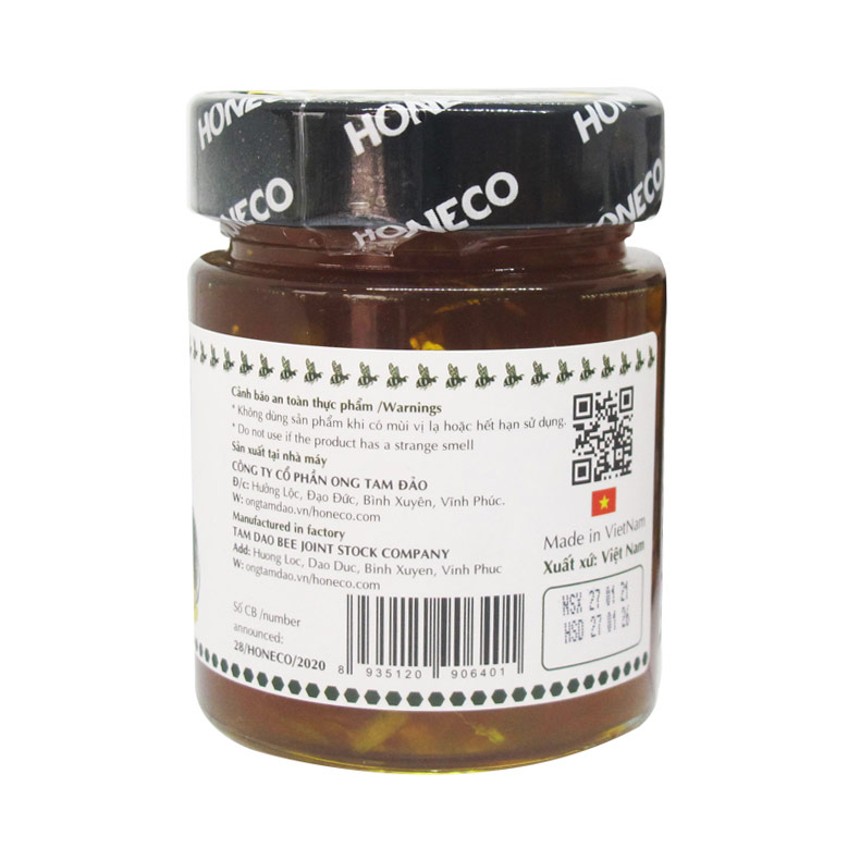 Mật ong Gừng Sả Honeco 250g