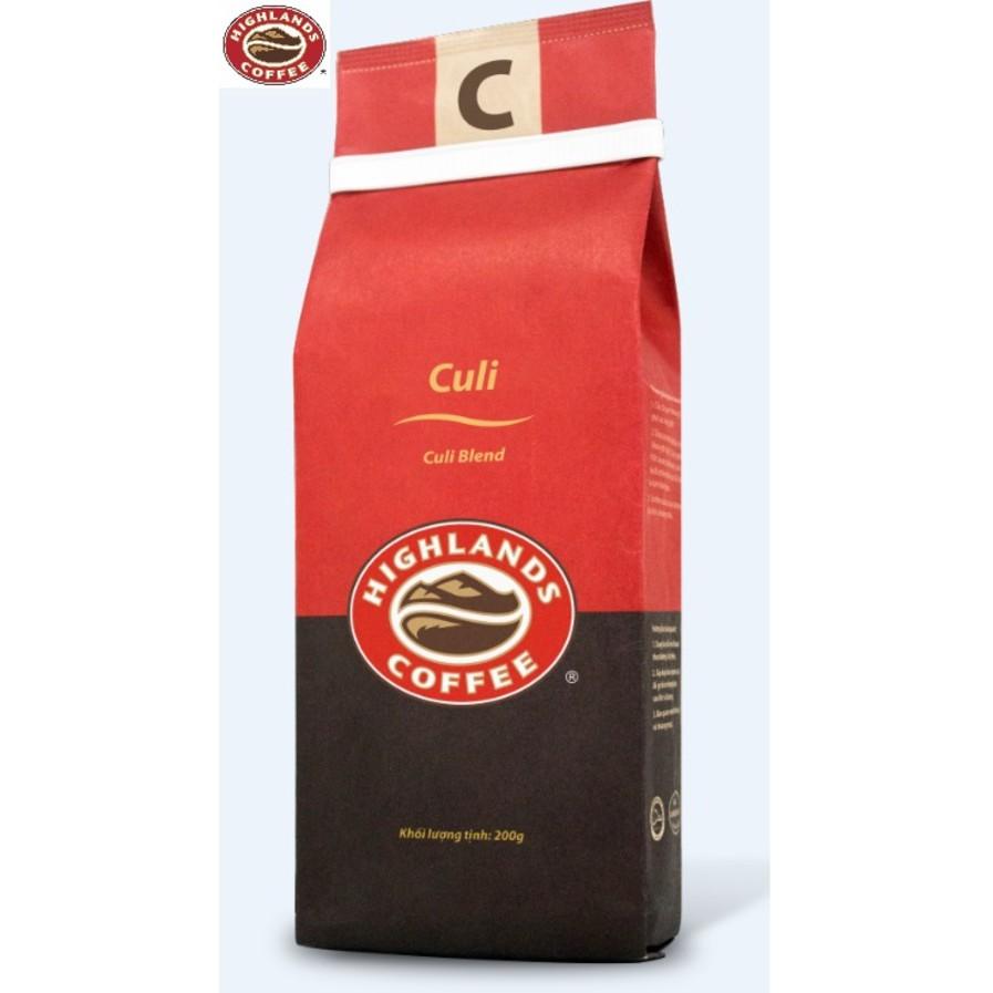 Mua 3 gói tặng 1 gói Cà phê rang xay Culi Highlands coffee 200g