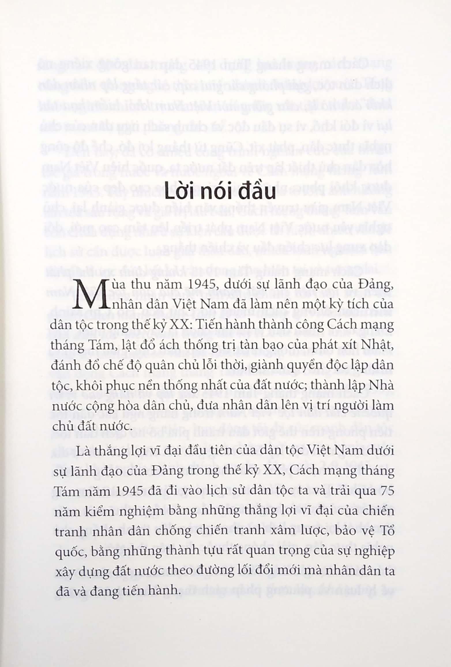 Sách Cách Mạng Tháng Tám 1945 - Thắng Lợi Vĩ Đại Đầu Tiên Của Dân Tộc Việt Nam Trong Thế Kỷ XX