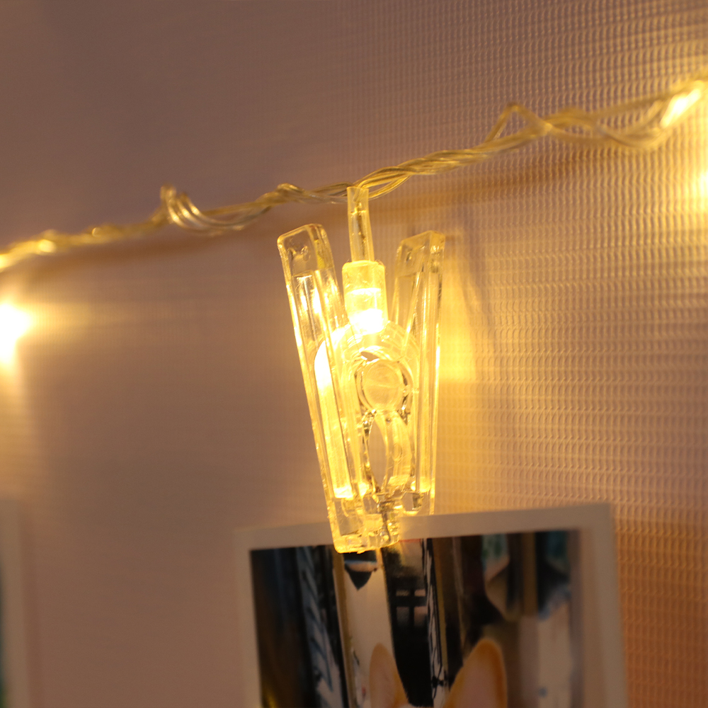 Dây đèn Led kẹp hình- trang trí ngày cưới, ngày sinh nhật, ngày kỉ niệm - trang trí không gian tiệc, phòng ngủ hoặc không gian yêu thích- sử dụng điện