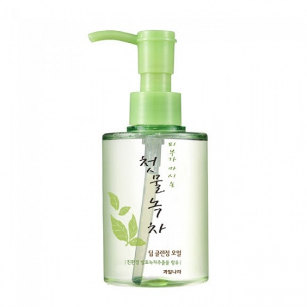 Tinh dầu tẩy trang thảo dược trà xanh Green Tea deep cleansing oil welcos 170ml tặng kèm móc khóa