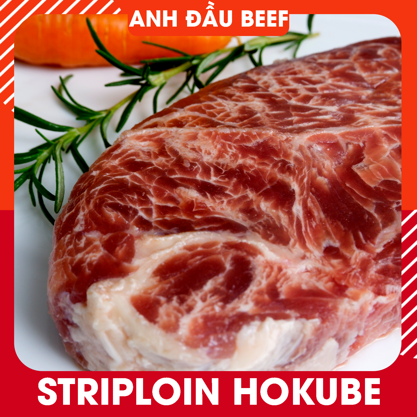 [HCM] Thăn Ngoại Bò Hokubee (Striploin Hokubee) - 1000g - Giao Hàng Nhanh Trong 2h