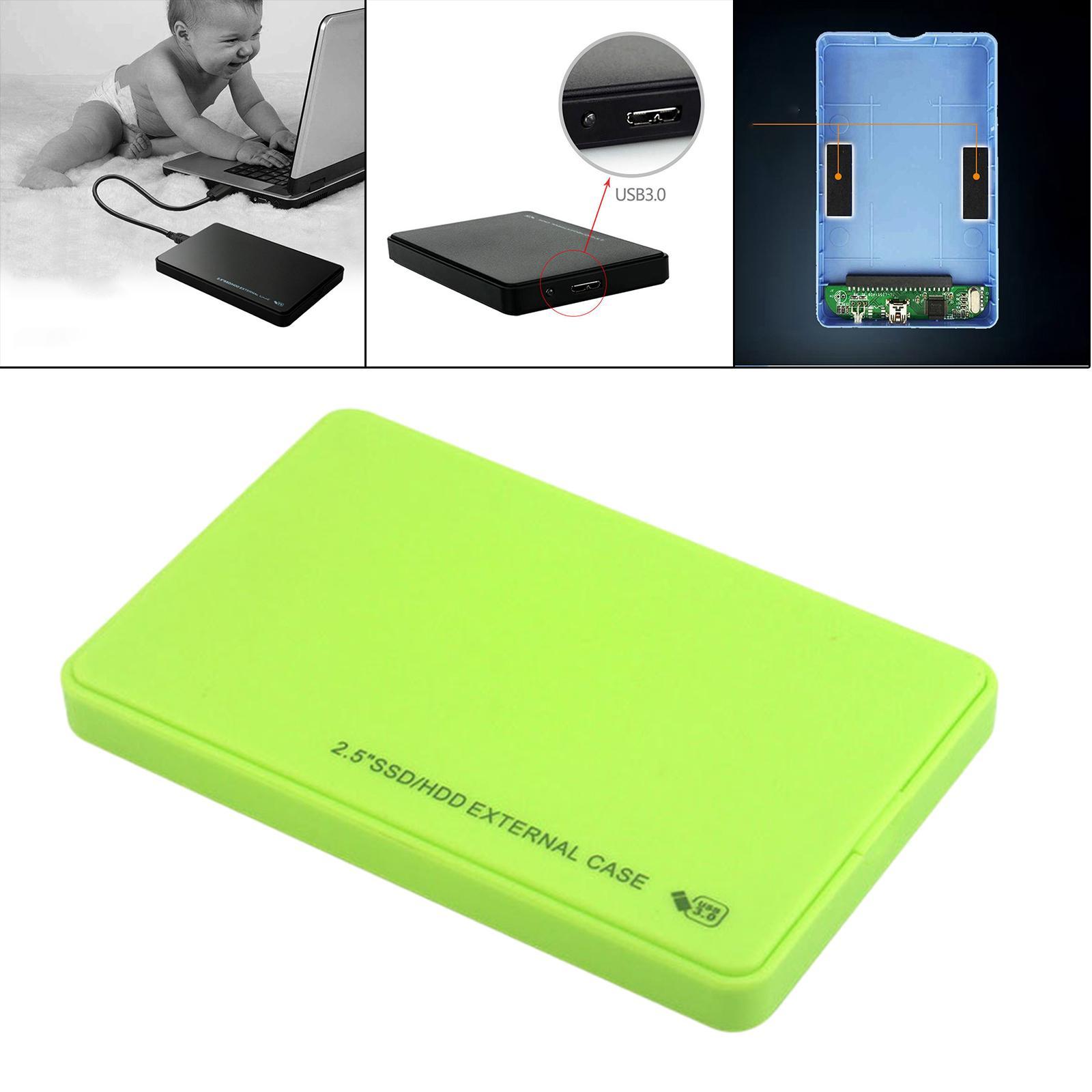 2.5in External HDD Enclosure Storage Case Box for PC Computer Green