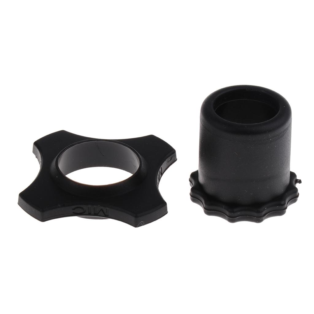 2 Set Wireless Microphone Holder Mic Anti-rolling Protection Rings + Bottoms for KTV Performance