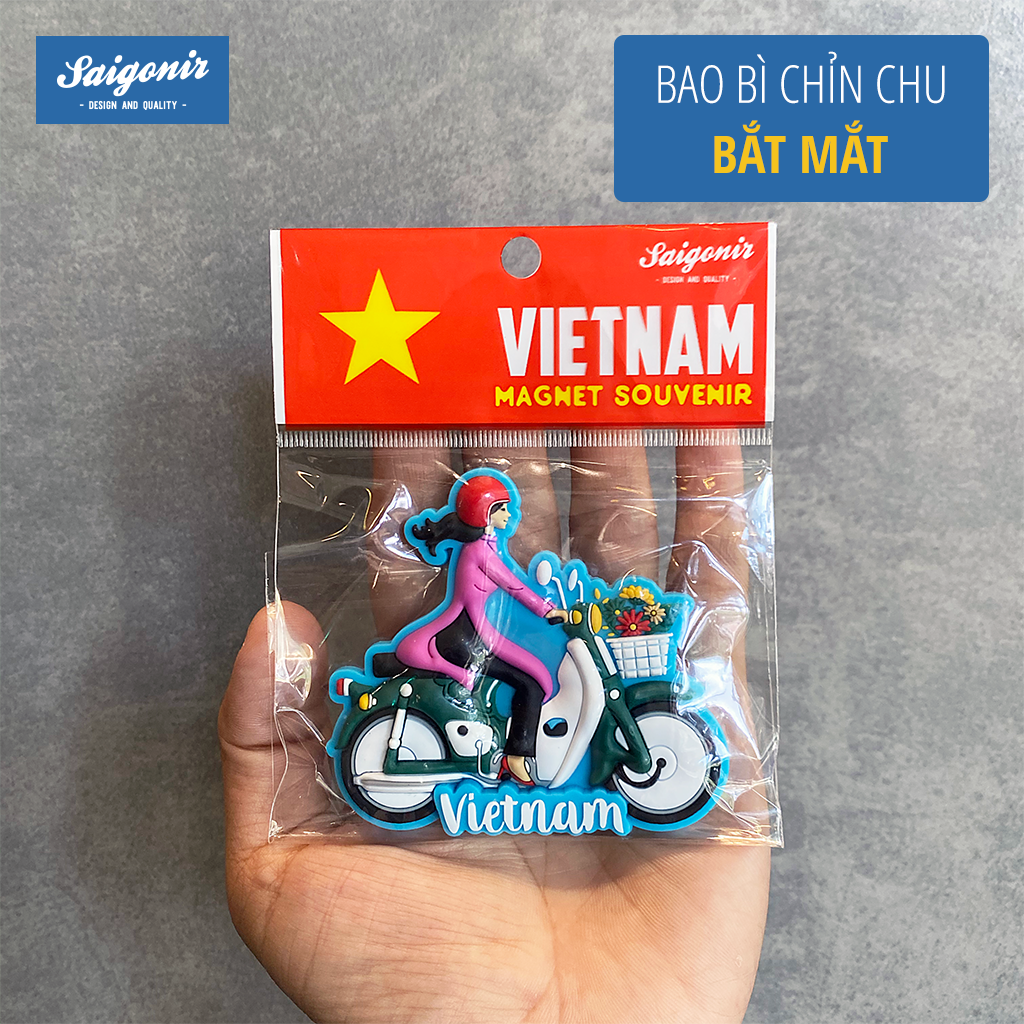 Nam Châm Lưu Niệm - Cô Gái Áo Dài - Xe Máy