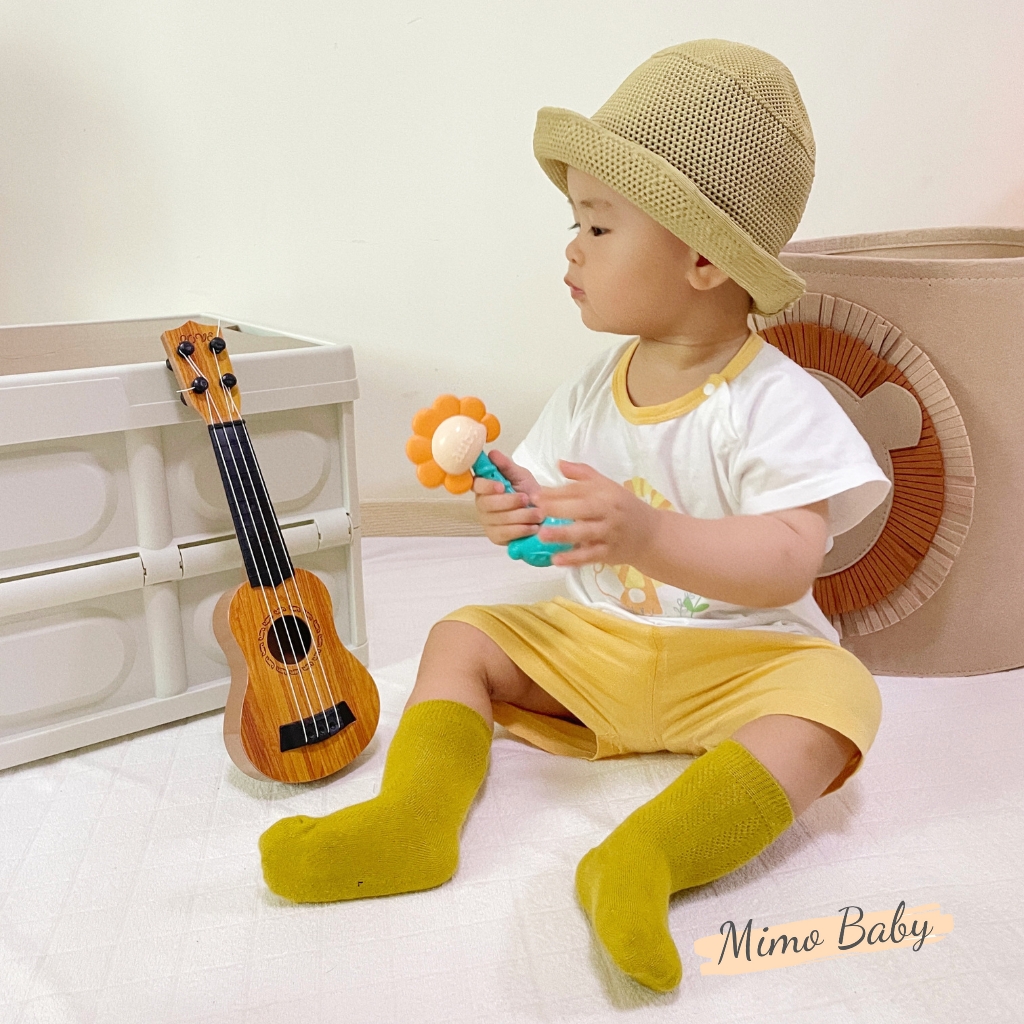 Tất vớ cao cổ màu trơn kiểu dáng basic cho bé T47 Mimo Baby