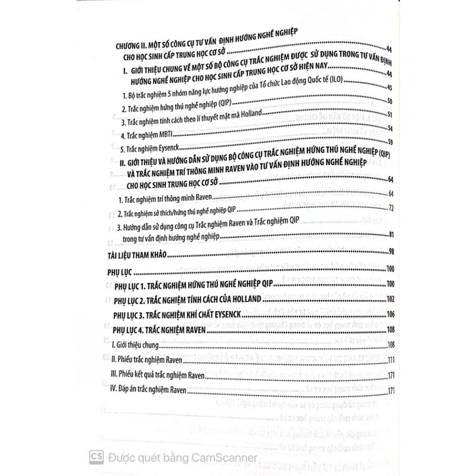 Sách - Công cụ tư vấn định hướng nghề nghiệp cho học sinh trung học cơ sở