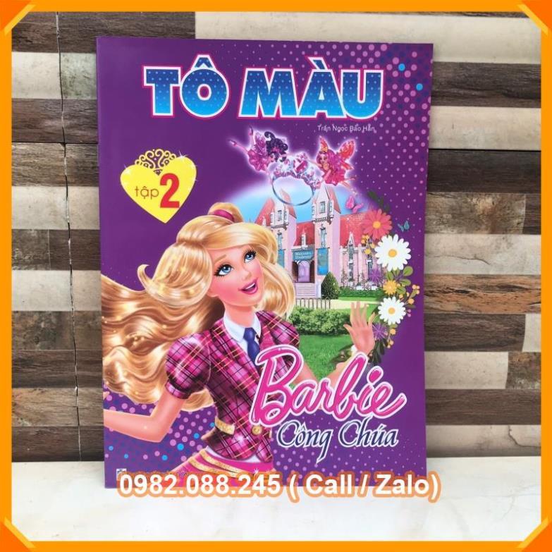 COMBO 4 VỞ BARBIE TÔ MÀU CÔNG CHÚA